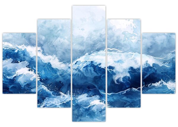 Kép - A tenger illusztrációja (150x105 cm)