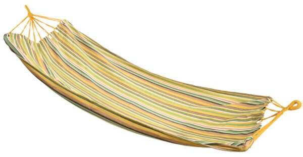 Függőágy tárolózsákkal, 200 cm x 100 cm, sárga