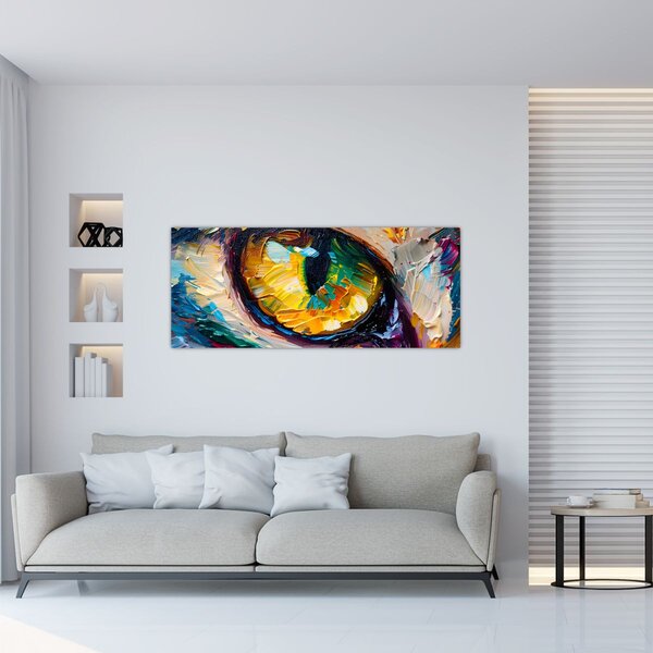 Kép - Macskaszem festmény (120x50 cm)