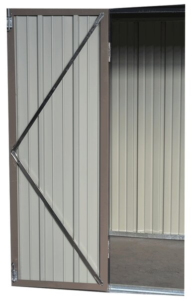KONDELA Pléh kerti szerszámos ház, barna/antracit, 2x1,3 m, RADOL