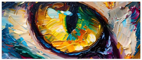 Kép - Macskaszem festmény (120x50 cm)