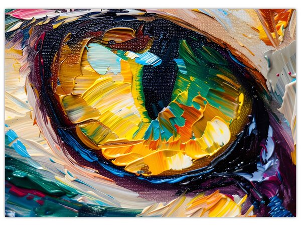 Kép - Macskaszem festmény (70x50 cm)