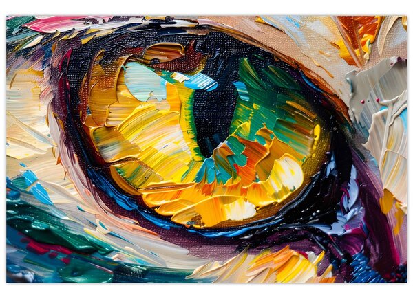 Kép - Macskaszem festmény (90x60 cm)