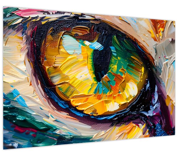 Kép - Macskaszem festmény (90x60 cm)