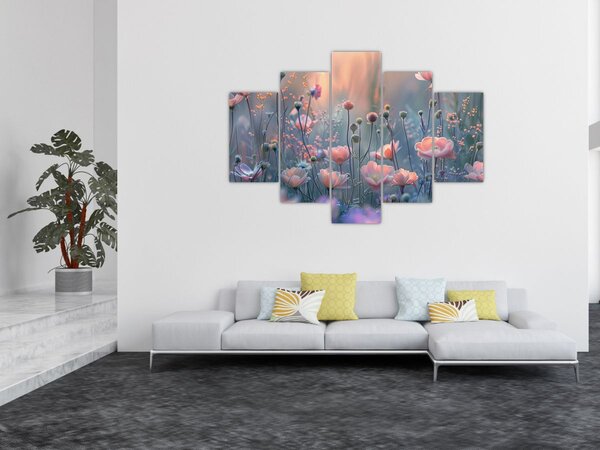 Kép - Virágok pasztell színekben (150x105 cm)