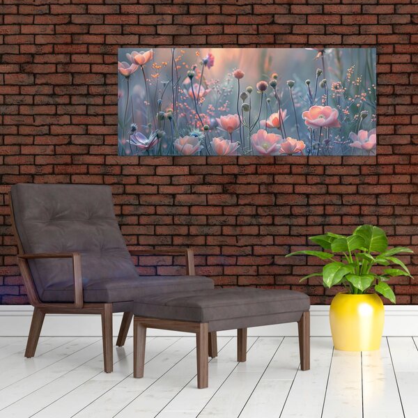 Kép - Virágok pasztell színekben (120x50 cm)