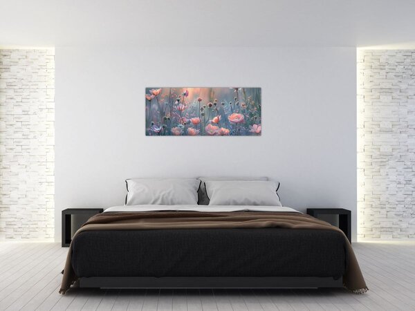 Kép - Virágok pasztell színekben (120x50 cm)