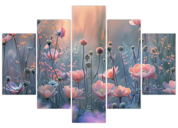 Kép - Virágok pasztell színekben (150x105 cm)