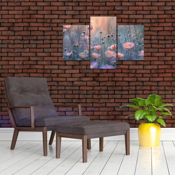 Kép - Virágok pasztell színekben (90x60 cm)