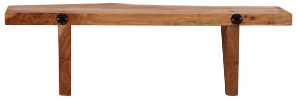 2 db tömör akácfa fali polc 60x20x18 cm