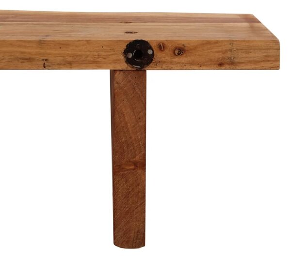 2 db tömör akácfa fali polc 60x20x18 cm