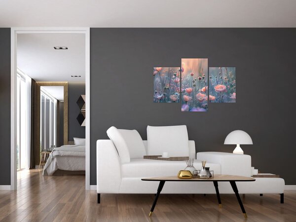 Kép - Virágok pasztell színekben (90x60 cm)