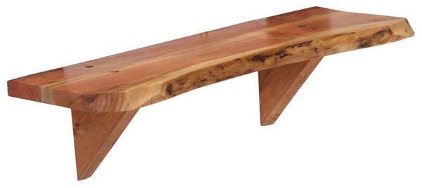 2 db tömör akácfa fali polc 60x20x18 cm