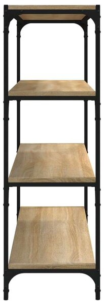 VidaXL sonoma-tölgyszínű szerelt fa/acél könyvszekrény 100x33x100 cm