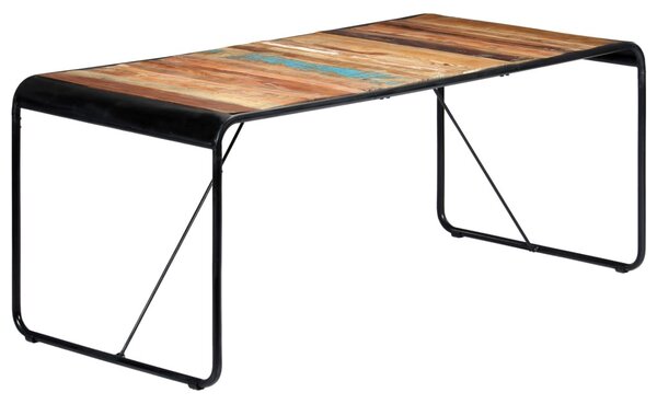 Tömör újrahasznosított fa étkezőasztal 180 x 90 x 76 cm
