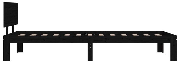 VidaXL Fekete Fenyőfa Ágykeret - 90x200 cm