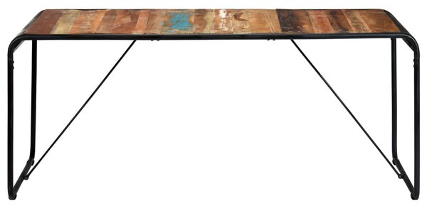 Tömör újrahasznosított fa étkezőasztal 180 x 90 x 76 cm