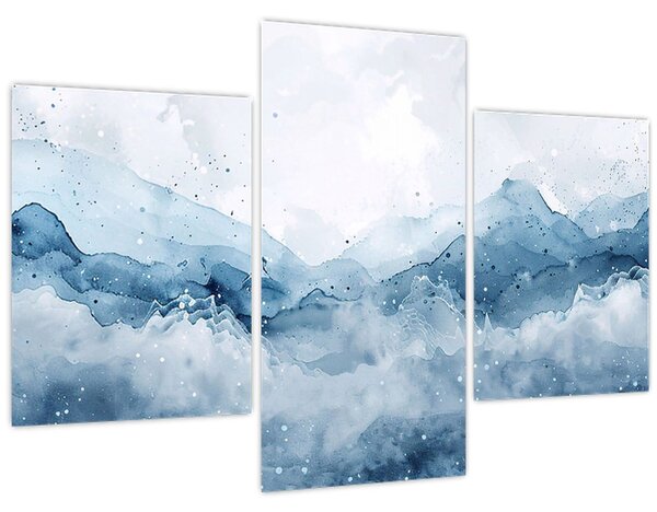 Kép - Felhők és hullámok, akvarell (90x60 cm)