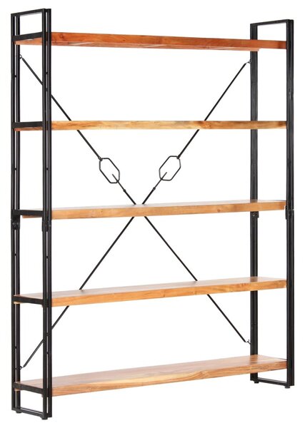 5 szintes tömör akácfa könyvespolc 140 x 30 x 180 cm