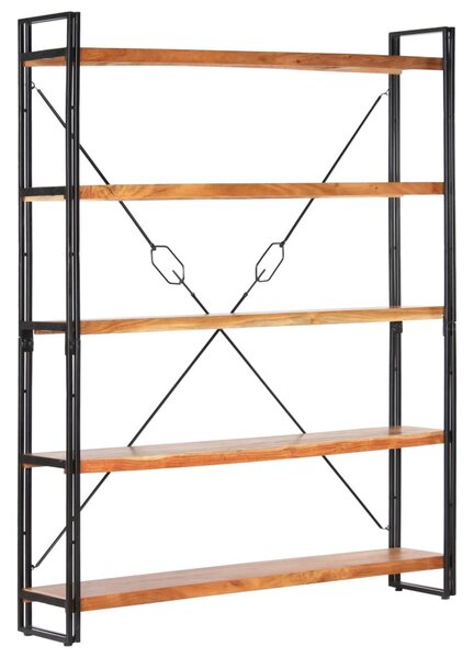 5 szintes tömör akácfa könyvespolc 140 x 30 x 180 cm