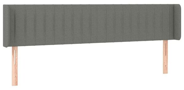 VidaXL LED Ágyfejtámla - Sötétszürke Szövet - 163cm