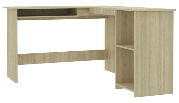 VidaXL sonoma színű forgácslap L-alakú sarok-íróasztal 120x140x75 cm