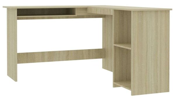 VidaXL sonoma színű forgácslap L-alakú sarok-íróasztal 120x140x75 cm