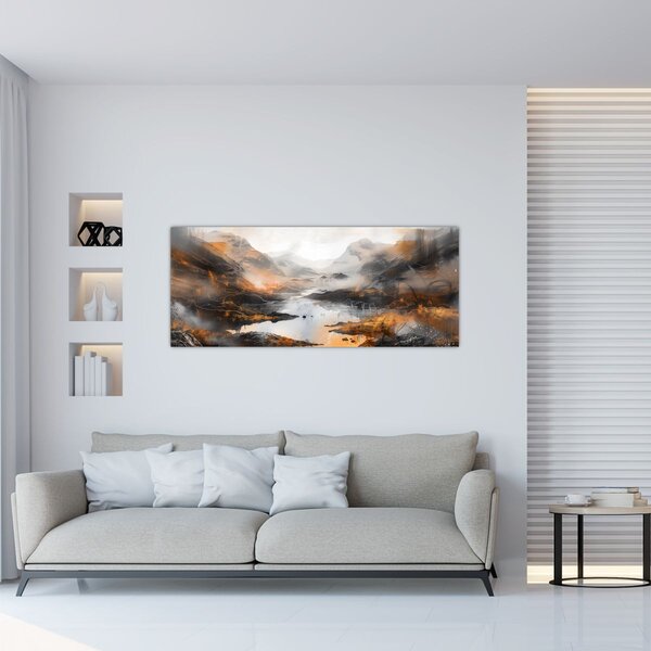 Kép - Hegyi tájak festése (120x50 cm)