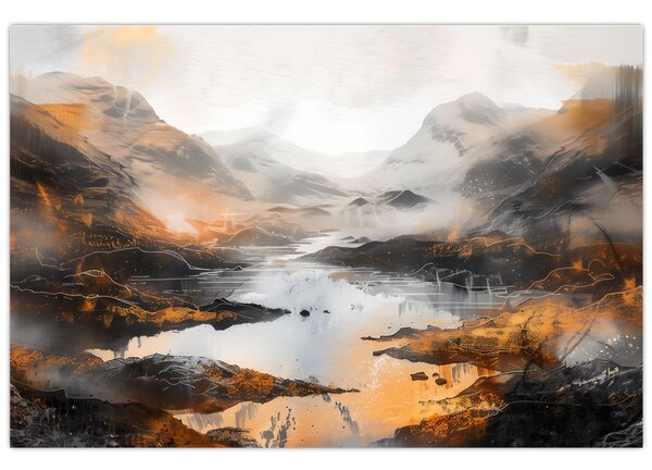 Kép - Hegyi tájak festése (90x60 cm)