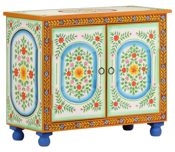 Kézzel festett tömör mangófa tálalószekrény 70 x 35 x 60 cm