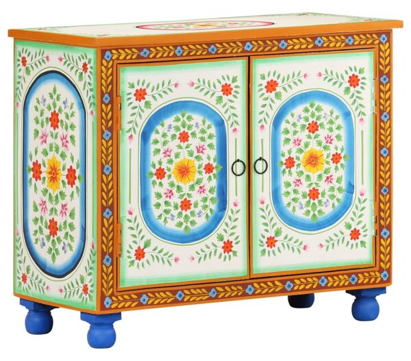 Kézzel festett tömör mangófa tálalószekrény 70 x 35 x 60 cm