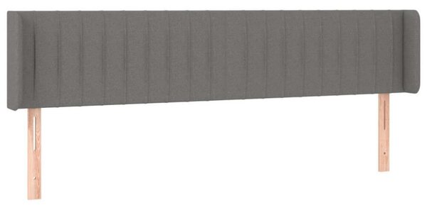 VidaXL LED Ágyfejtámla - Sötétszürke Szövet - 163cm