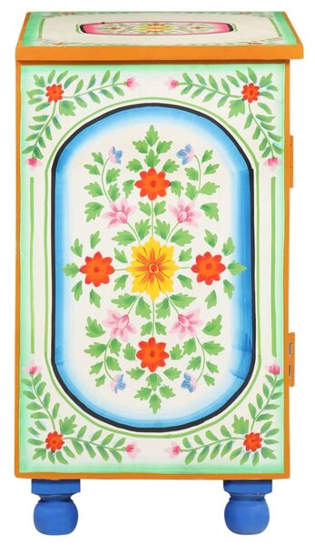 Kézzel festett tömör mangófa tálalószekrény 70 x 35 x 60 cm