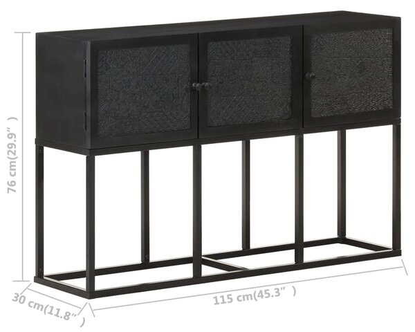 Tömör mangófa tálalószekrény 115 x 30 x 76 cm