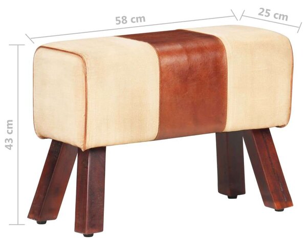 VidaXL Torna Pad - Valódi Bőr - 58 cm