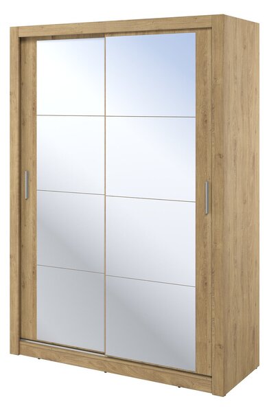 Gardróbszekrény Fresno 152, Laminált forgácslap, 215x150x60cm, Tölgy