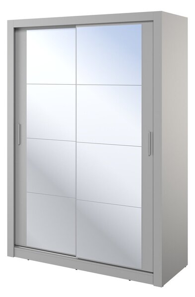 Gardróbszekrény Fresno 152, Laminált forgácslap, 215x150x60cm, Szürke