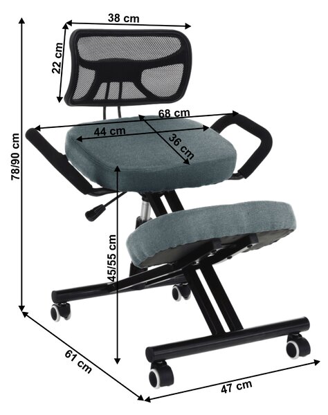 Ergonomikus irodai fotel Rumun (szürke + fekete)