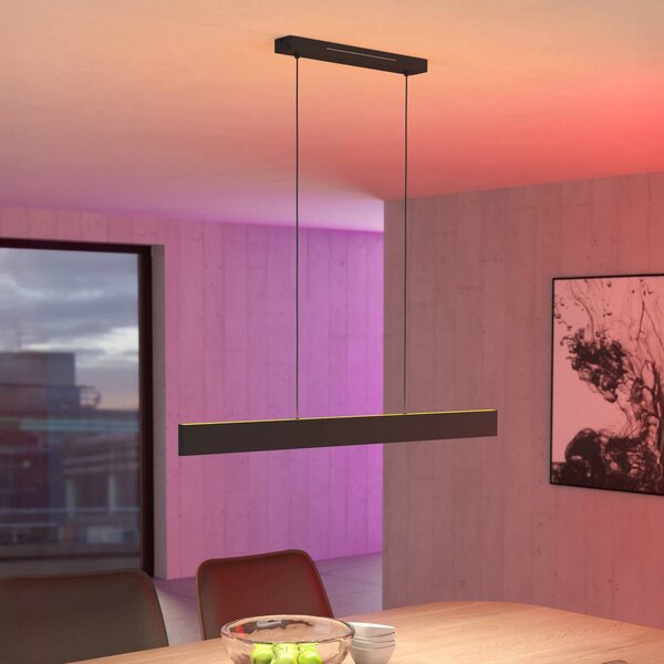 EGLO connect LED-es függesztett lámpa Andreas-Z, fekete, acél, dimmelhető, Fekete, Nappali / Étkező, fém, Modern