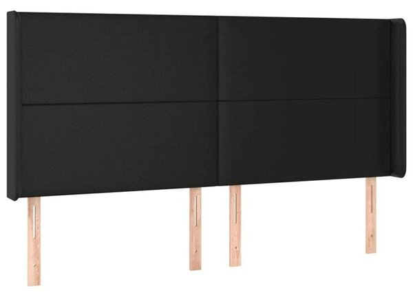 LED-es Fejtámla - Fekete Műbőr - 183x16x118/128 cm