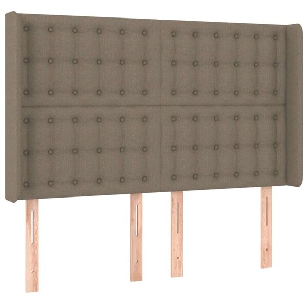VidaXL tópszínű szövet LED-es fejtámla 147x16x118/128 cm