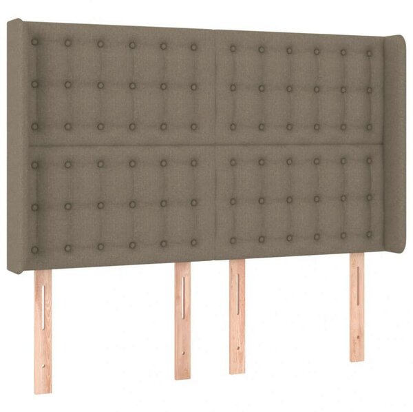VidaXL tópszínű szövet LED-es fejtámla 147x16x118/128 cm