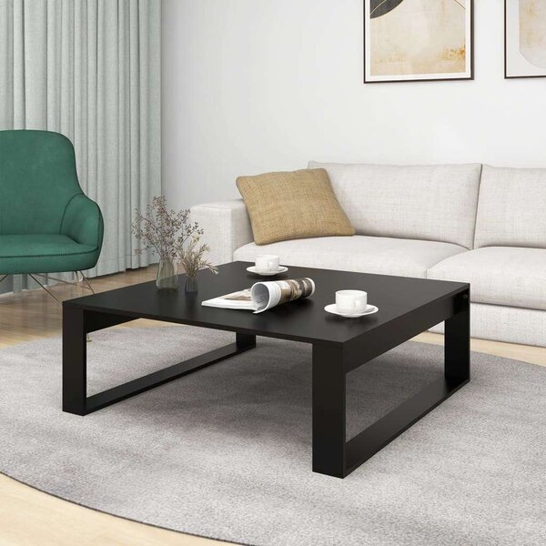 Modern Fekete Dohányzóasztal - 100x100 cm