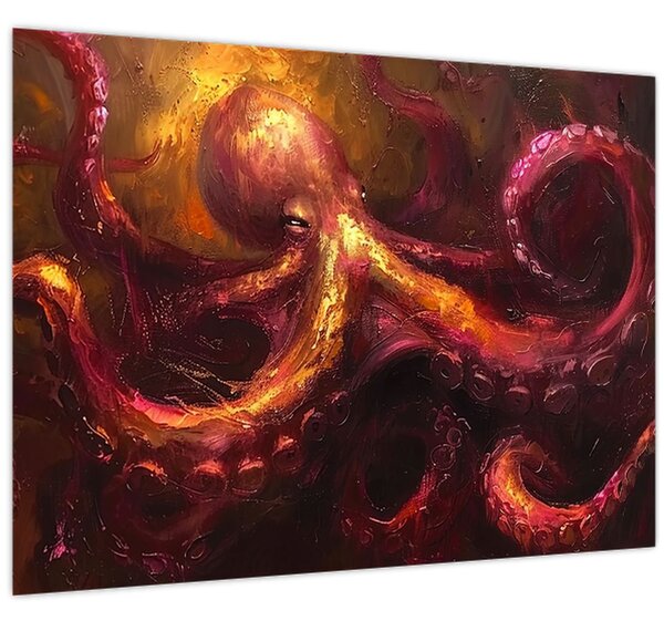 Kép - Polip, olajfestmény (70x50 cm)