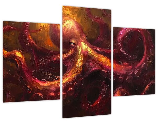 Kép - Polip, olajfestmény (90x60 cm)