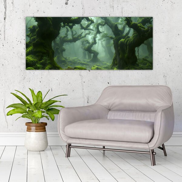 Kép - Egy mohával borított erdő (120x50 cm)