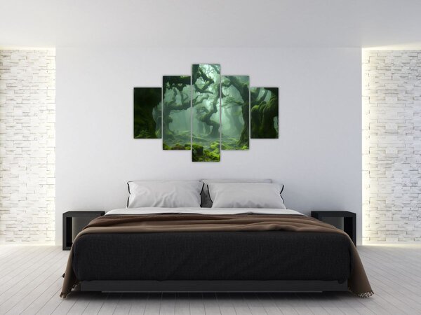 Kép - Egy mohával borított erdő (150x105 cm)