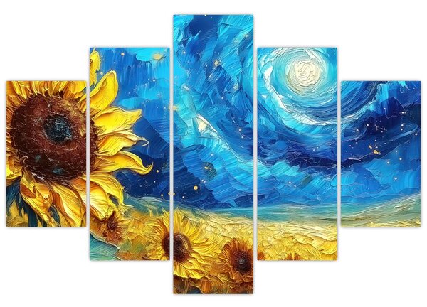 Kép - Festés napraforgó (150x105 cm)