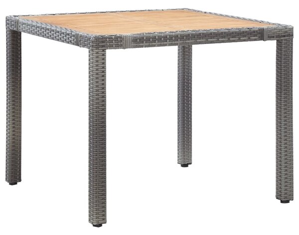 5 részes szürke polyrattan kerti étkezőgarnitúra párnákkal