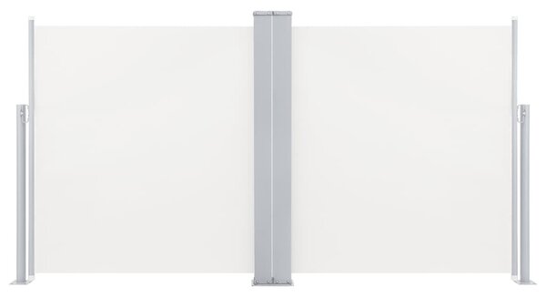 Krémszínű behúzható oldalsó napellenző 120 x 600 cm
